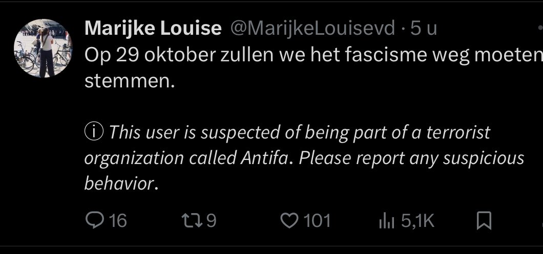 eijlander's tweet image. I am strongly against #fascism, so I’m an antifascist, in short #antifa, which is not a real movement in the Netherlands. I’m not even left wing. Still suspecting I’ll get this badge soon just like @MarijkeLouisevd. Without the badge one might well be a #fascist?