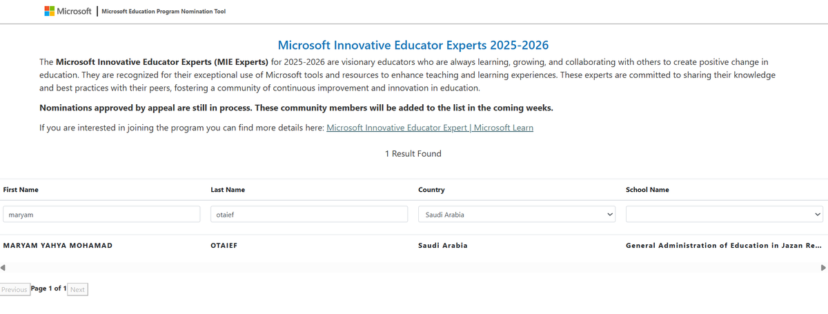 myo11130108's tweet image. الحمدلله من قبل ومن بعد ، تم إدراج اسمي ضمن قائمة خبراء Microsoft على مستوى العالم 2025-2026 🌍📷 📷#MIEExpert #MicrosoftEDU
 #وزارة_التعليم 
  #خبير_مايكروسوفت #MIE
@abeermehdar
@MSEduMENA
#MicrosoftEDU
@MSEduMENA
#MIE
@Microsoft_Saudi