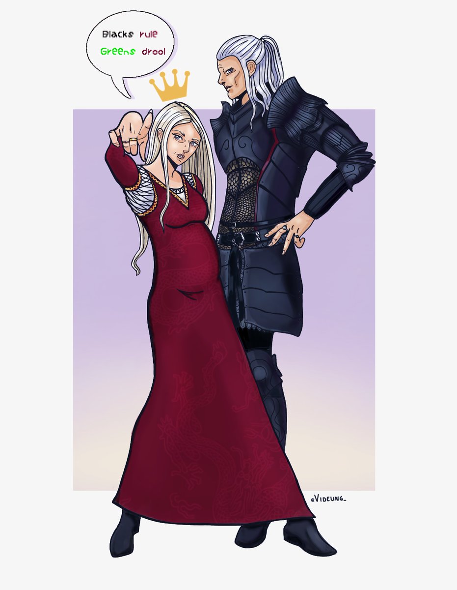 Videung_'s tweet image. &quot;Daemyra&apos;s Bizzare Adventure&quot;

#daemyra
#rhaenyratargaryen 
#Daemon