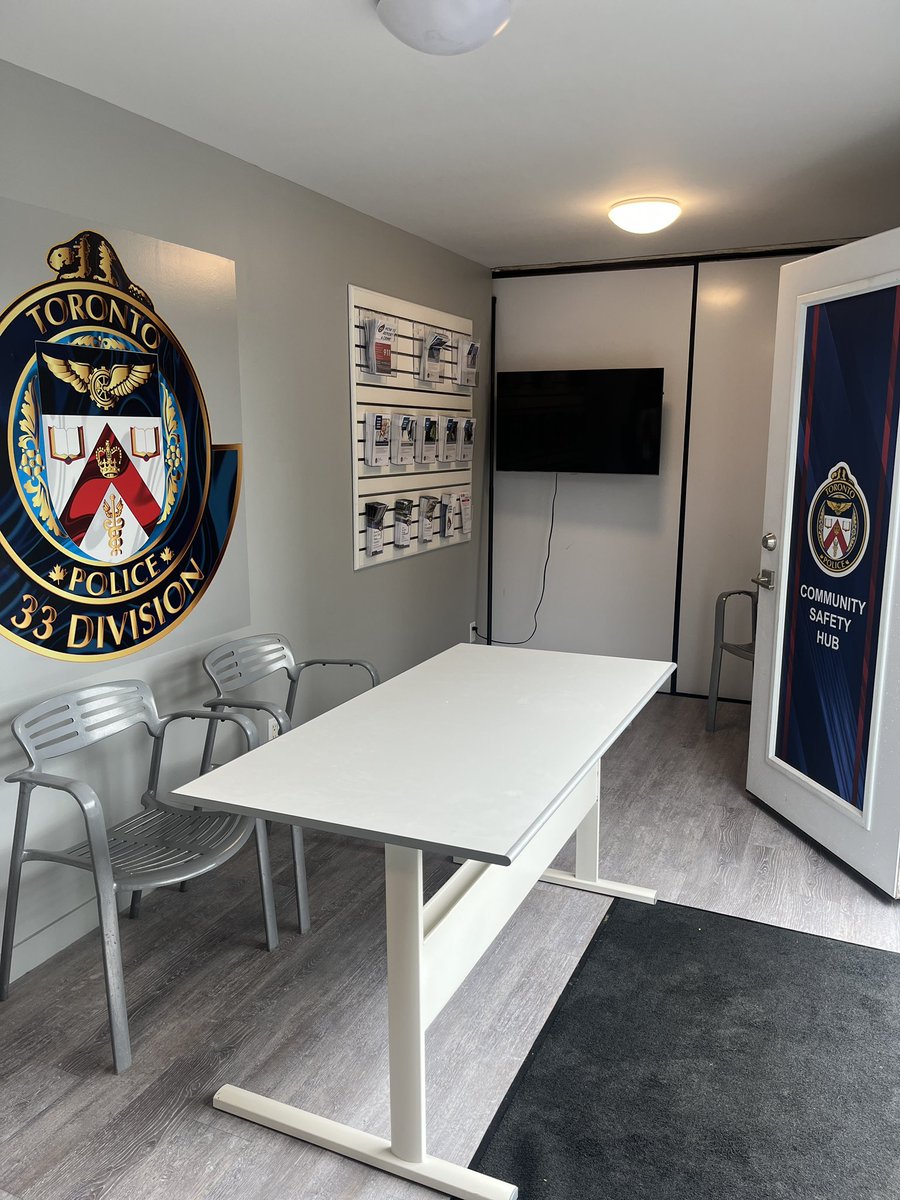 33 Division (@tps33div) on Twitter photo Getting ready for our GRAND OPENING tomorrow. Our 2nd divisional Community Safety Hub, located at #CFShopsatDonMills, will be opening its doors tomorrow 10am-2pm.  Special guests include <a href="/TPSKellySkinner/">Kelly Skinner</a>, <a href="/JonBurnside_DVE/">Councillor Jon Burnside</a> and Mayor Olivia Chow. Join Us! Getting ready for our GRAND OPENING tomorrow. Our 2nd divisional Community Safety Hub, located at #CFShopsatDonMills, will be opening its doors tomorrow 10am-2pm.  Special guests include <a href="/TPSKellySkinner/">Kelly Skinner</a>, <a href="/JonBurnside_DVE/">Councillor Jon Burnside</a> and Mayor Olivia Chow. Join Us!