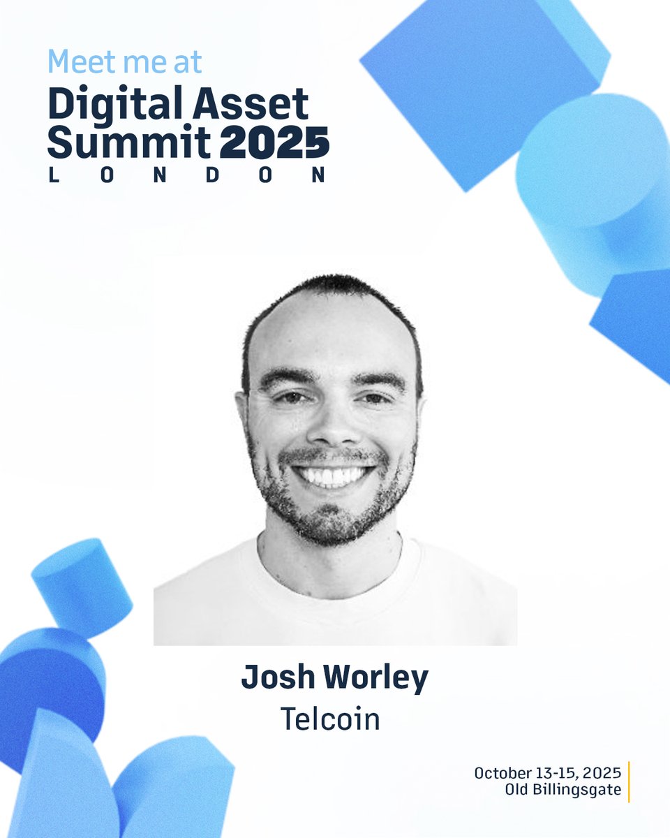 Looking forward to DAS London next month! 🇬🇧

Particularly the Day 2 panel on "Banking Meets DeFi: The Great Financial Convergence" 🏦🤝

More info: blockworks.co/event/digital-…

Thank you <a href="/blockworksDAS/">Digital Asset Summit 2026</a> !