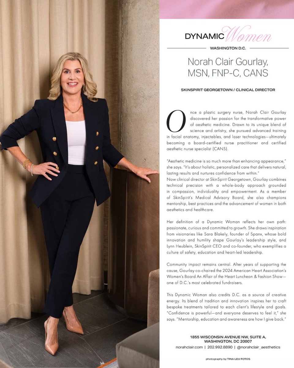 norahclair's tweet photo. Honored to be featured in the inaugural Dynamic Women of Washington issue by @DCMagazineML! This magazine celebrates visionary women making an impact across our city and beyond, and I'm truly proud to be included alongside so many inspiring leaders. Big thanks to Modern Luxury! https://t.co/qPh2FobHm4