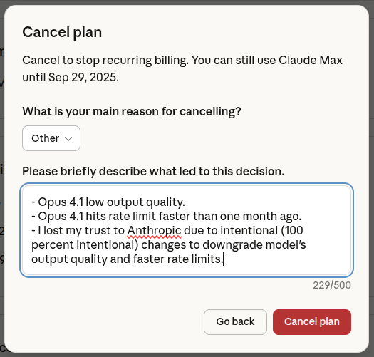 I cancelled my Claude Code subscription.