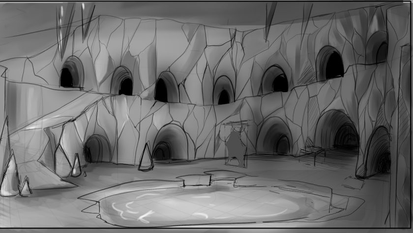 KatOnADragon's tweet image. Here&apos;s more on Ice Planet Barbarian&apos;s world design; I decided on the shading and rendering, even from just thumbnail sketches.
#iceplanetbarbarians #rendering #worlddesign #backgrounds #backgroundart  #concept #conceptartist #illustrator #caves #iceplanet #thumbnailsketch #art