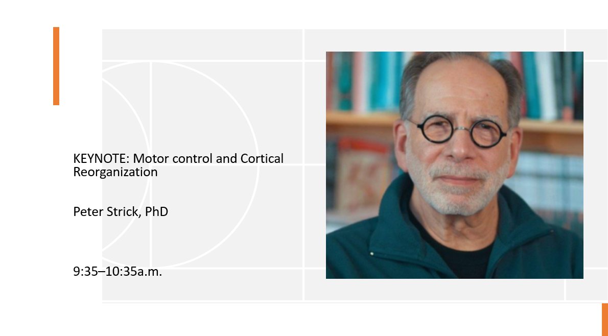 ProcircaCCN's tweet image. KEYNOTE: Motor control &amp;amp; cortical reorganization – Dr. Peter Strick reveals the brain’s adaptability. @PittTweet