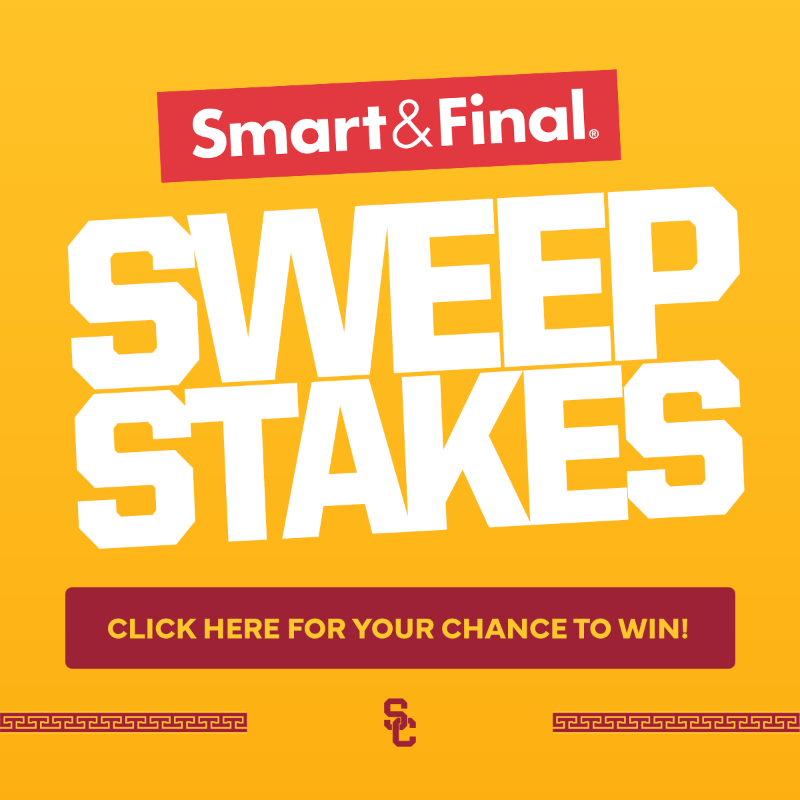 USC_Athletics's tweet photo. USC is teaming up with @smartfinal to give away a $500 Smart &amp; Final gift card, plus four tickets to the @uscfb game vs. Michigan on October 11!

Click below for your chance to win ⤵️