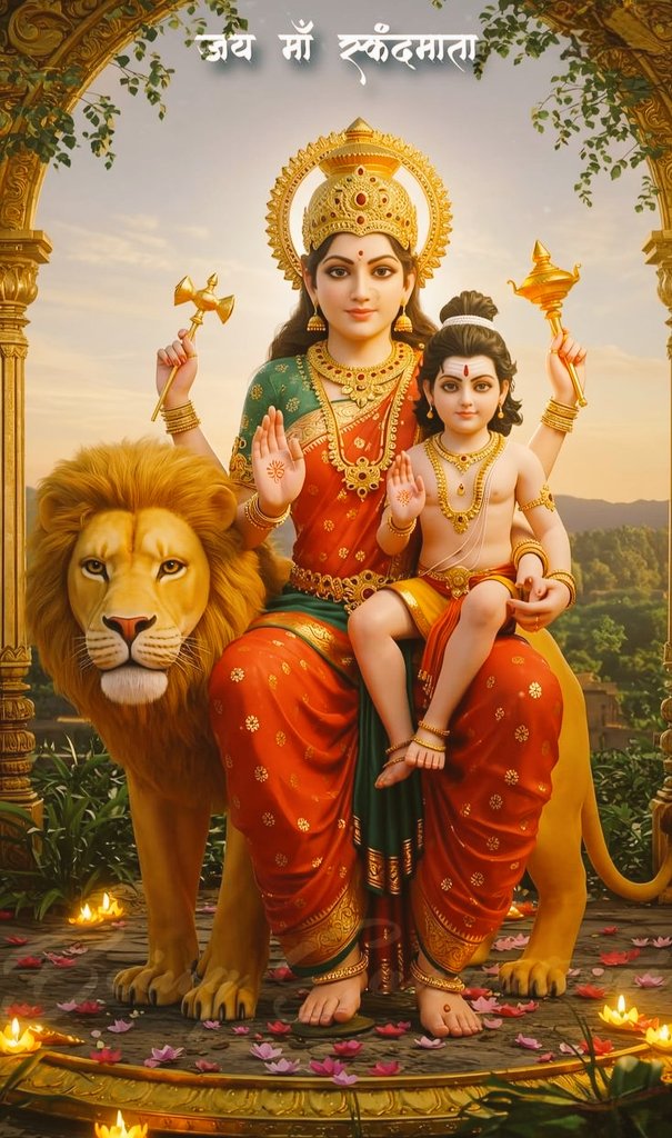 🚩ll #जय_माँ_स्कन्दमाता ll🚩

सिंहासनगता नित्यं प‌द्माश्रितकरद्वया।
शुभदास्तु सदा देवी स्कन्दमाता यशस्विनी।।

शारदीय नवरात्रि के पंचम दिन,पांचवें स्वरुप माँ स्कंदमाता माता के चरणों मे सादर वंदन।

नवरात्रि महोत्सव के पांचवे दिन मां दुर्गा के पंचमस्वरूप कुमार कार्तिकेय जी की माता