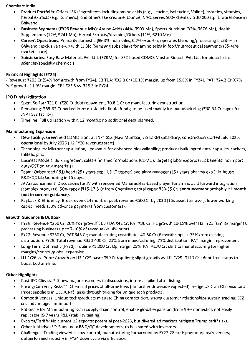 sachprat07's tweet image. Arihant Bharat Connect Conference :

💠Chemkart India
💠Influx Healthtech
💠Sacheerome
💠Glen Industries

#Chemkart #Glen #Influx #GlenIndustries #InfluxHealthtech #Sacheerome #arihant #bharatconnectconference #arihantcapital