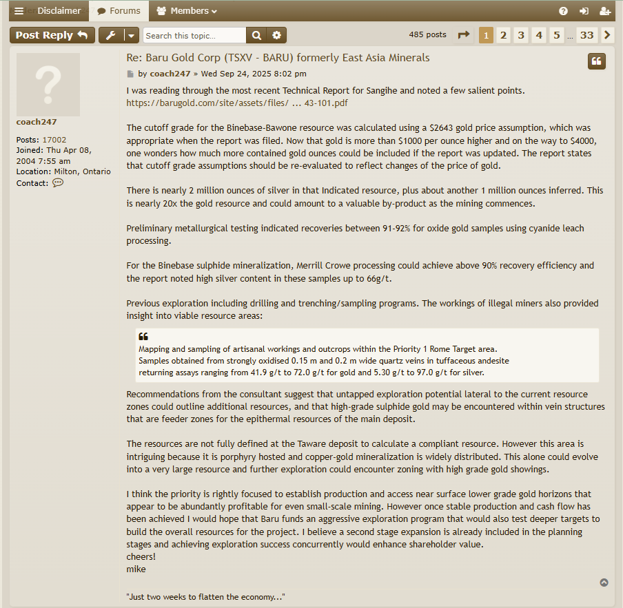 #MexicoMike reviews @Baru_Gold 43101 " 2M  ounces of #silver in that Indicated resource, plus abt another 1M ounces inferred" #GOLD 
$BARU.V $BARUF
#stockstobuy #ai #POTUS #crypto #fomo #hodl #yolo 
<a href="/chidambara09/">Chidambara .ML.</a> <a href="/theasiaminer/">The ASIA Miner</a> <a href="/AsianMining/">AsiaPacific Mining</a> <a href="/OrestocksNews/">Orestocks.com</a> 
mailchi.mp/76d72650a1d6/b…