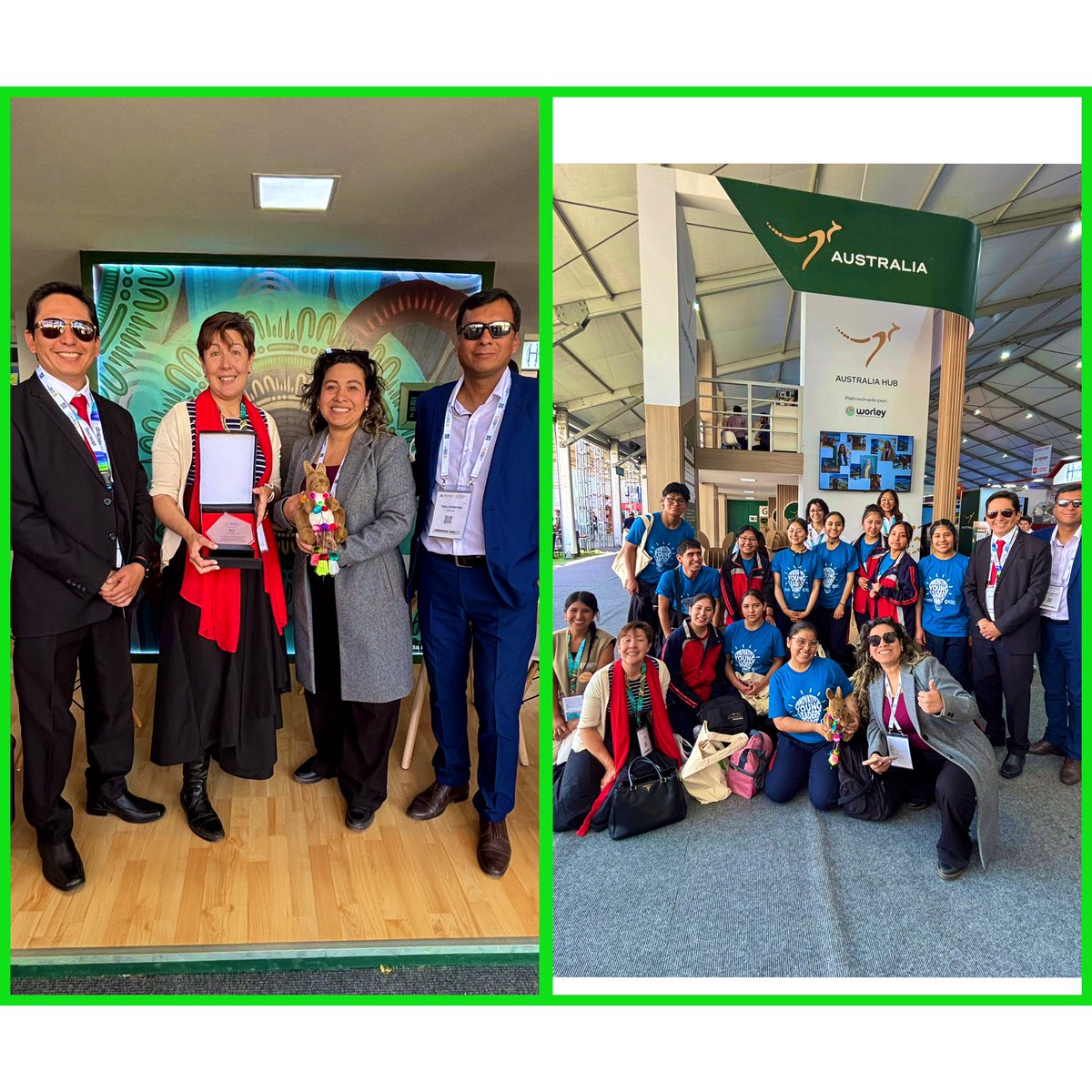 #PERUMIN37 
Con apoyo de la Embajada, jóvenes de la Cumbre de Líderes Innovadores de #asolidariaperu y <a href="/Tecsup_pe/">TECSUP</a> visitaron el pabellón de Australia en <a href="/PeruminOficial/">PERUMIN</a>.

Muchos sueñan con estudiar allá. 🇦🇺 Australia abre puertas y conecta #educación y #minería. #YouthEmpowerment