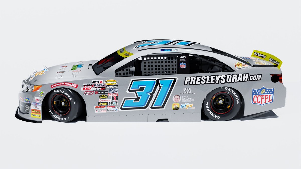 PresleySorah's tweet photo. ⚡️ 𝑺𝑰𝑳𝑽𝑬𝑹 ⚡️

I’m super excited to reveal my #31 @risemotorsports Toyota Camry for the 2025 @ARCA_Racing season finale at @ToledoSpeedway! Tune in to the Owens Corning 200 on Saturday, October 4th, live on FOX Sports 2!

I’m happy to bring along returning partners @RFHealthMarkets, @MWHealthmarkets, @GoGutFL, @Trukparkingclub, @FortWorthScreen, Newtz Auto Services LLC, and carphoto_max. I’ll also be welcoming on new partners such as Laura Roush - HealthMarkets, Troy Holder - HeathMarkets, Mark Jones - HealthMarkets, and CCFFL! Want to join us as an associate partner? Send me a DM or email at presleysorahracing@gmail.com!

#ARCA
#Sim2Reality