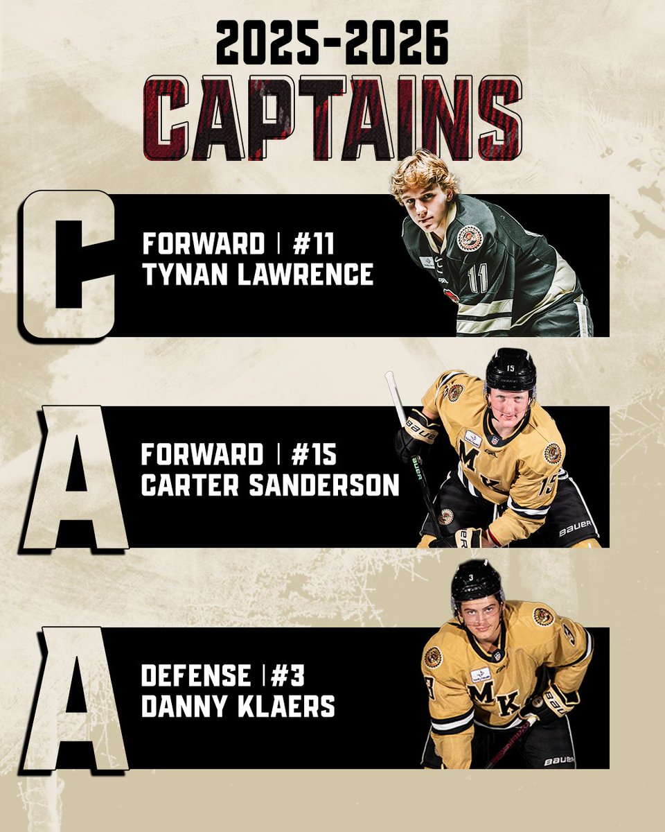 Hot off the press! Carter Sanderson and Danny Klaers join Tynan Lawrence to round out our 2025-26 Captain group!

Congratulations Carter and Danny!

#ChopChop | #MKG | #GetJACKD