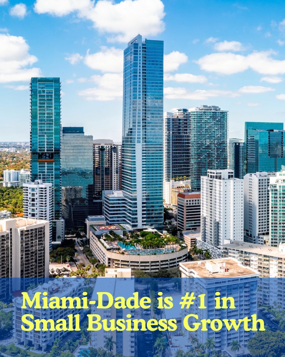 Why Miami? Because this is where success starts.

Proud to be ranked #1 in the nation for small business growth! 🎉

#SmallBizMiami #Strive305 #BeaconBuildsMiami #OurCounty