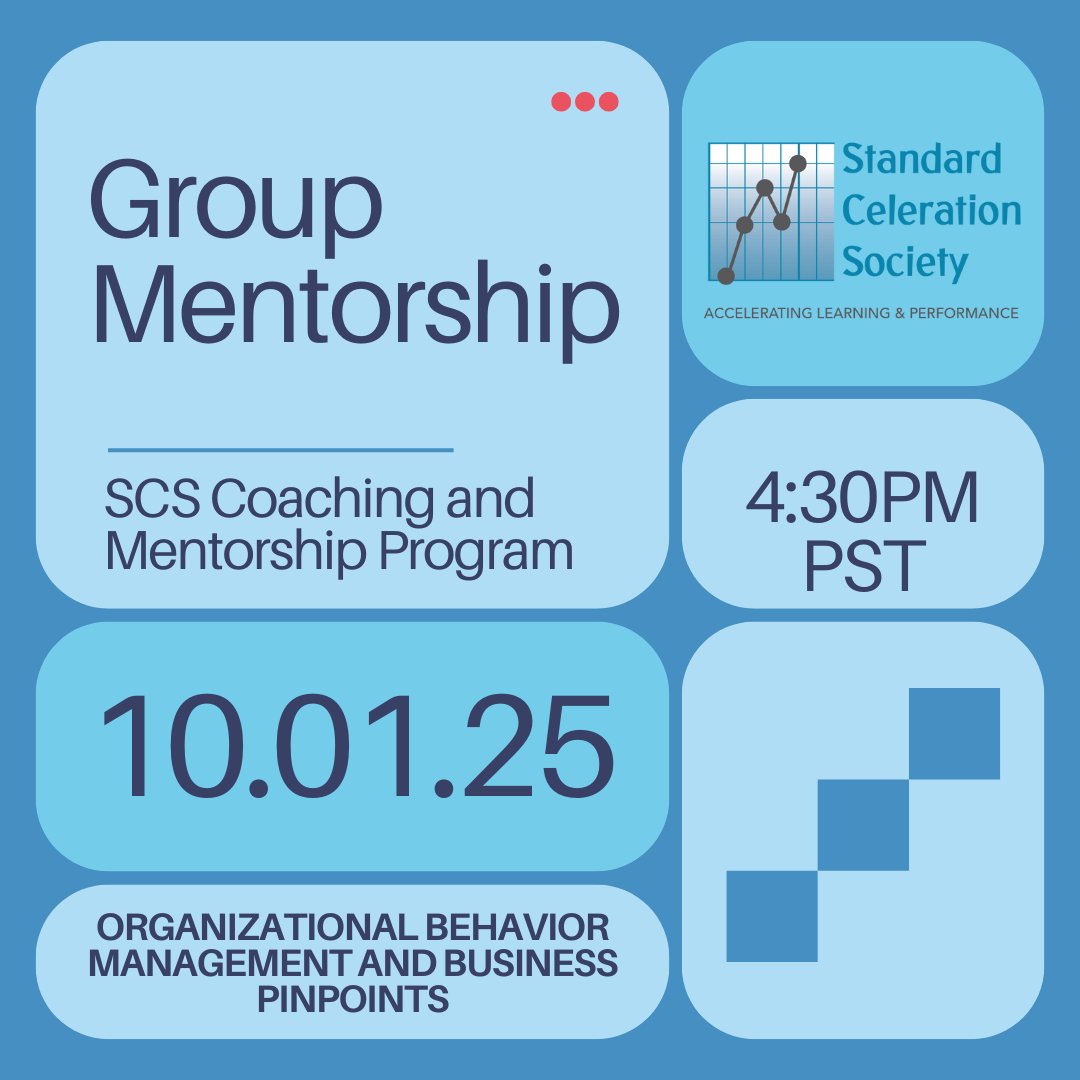 Join us for October’s SCS Coaching and Mentorship Program (CAMP) — a virtual event hosted by the SCS!
📅 Date: Wednesday, October 1 🕟 Time: 4:30 PM PT / 7:30 PM ET 💼 Theme: Organizational Behavior Management &amp; Business Pinpoints!
Zoom Link: us02web.zoom.us/j/84687831757