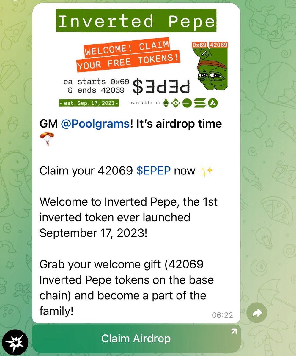 Join the Inverted Pepe revolution! 🚀 With a god-given contract featuring the legendary numbers 0x69 &amp; 42069, this meme token is all about community, fun, and unstoppable vibes 🔥 Ready to turn laughter into profits? <a href="/Invpepe69420/">ƎԀƎԀ</a>

  #InvertedPepe #MemeToken #CryptoFun