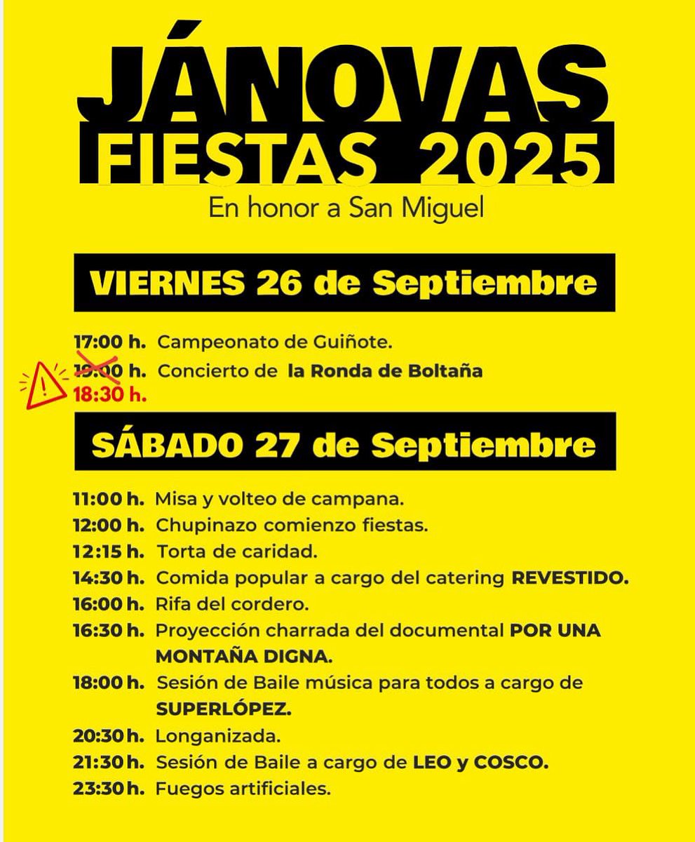 ¡¡Mañana en Jánovas la ronda a las 18:30!!