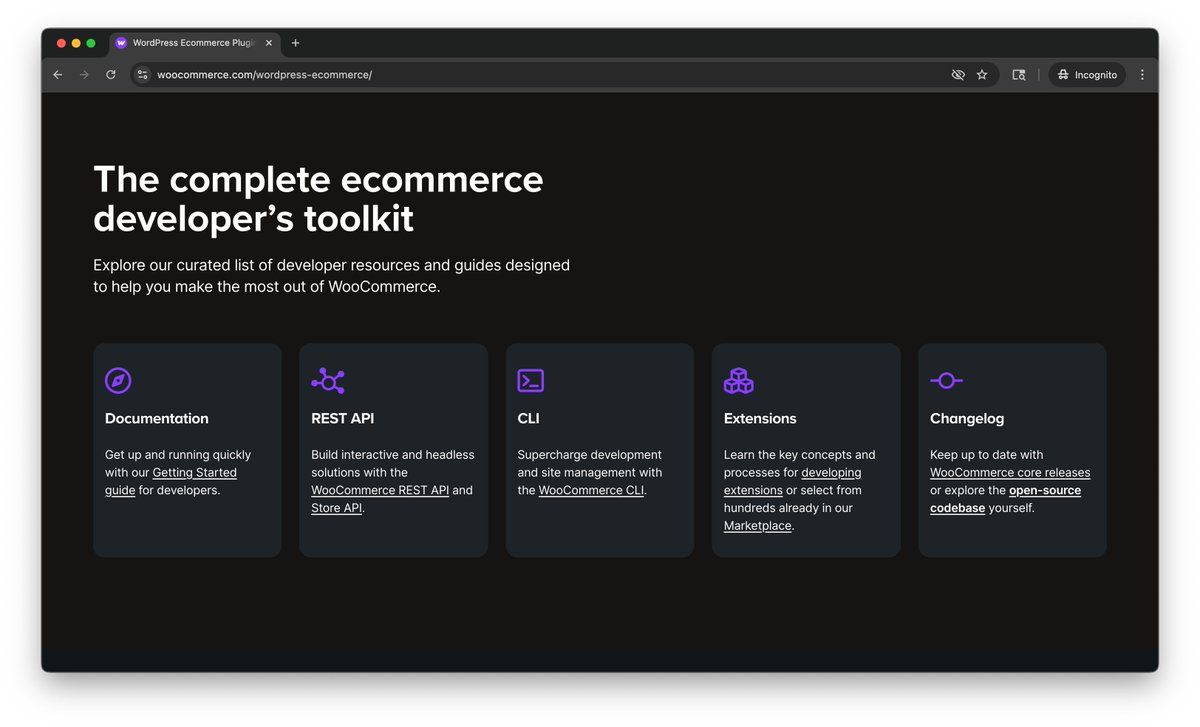 briancoords's tweet image. Fun to see something you've been working on finally cross the finish line. We'd wanted to rebuild our "For developers" landing page on WooCommerce .com for a while to better showcase all our resources and the power of this community. Now it's live 🎉