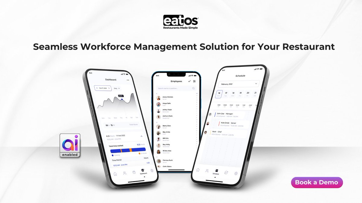 myeatos's tweet image. Achieve Scheduling Harmony, Precision Payroll and Maximize Workforce Management with Ease.

Book a Demo @ eatos.com/bookademo

#OrderOS #eatOS #FutureofRestaurantTechnology #RestaurantsMadeSimple