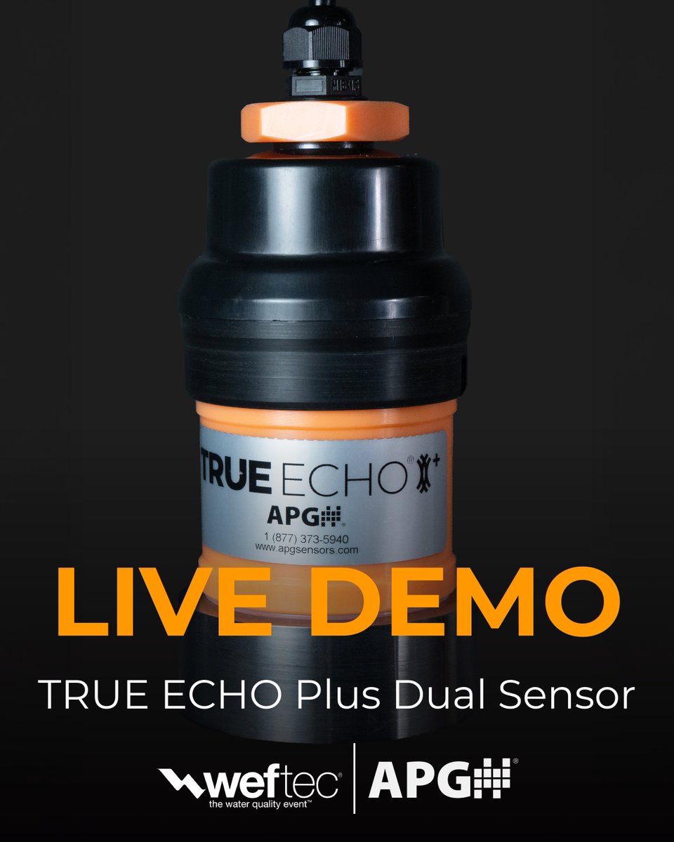 apgsensors's tweet image. We’re just days away from the largest annual water quality exhibition in North America!
We’ll be showcasing a wide range of our water/wastewater solutions—plus a live demo of our TRUE ECHO Plus.
You won’t want to miss it!
#WEFTEC2025 #WaterIndustry #SensorTechnology