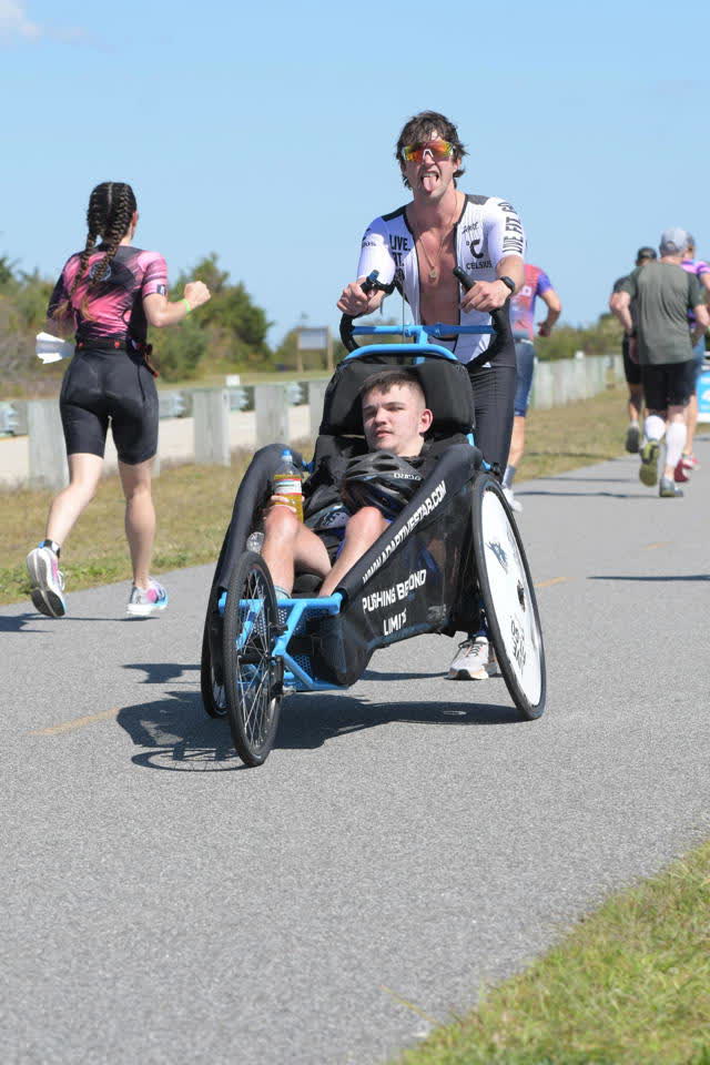 KylePeaseFdn's tweet photo. Drew and Josh of #CripplingHotSauce crossed the finish line at their first IRONMAN 70.3 last weekend—proving that limits don't define us.

KPF is honored to stand alongside them as partners for inclusion!

#ImpossibleIsNothing #InclusionThroughSport #PushingBeyondLimits #IRONMAN https://t.co/Wo37104paV