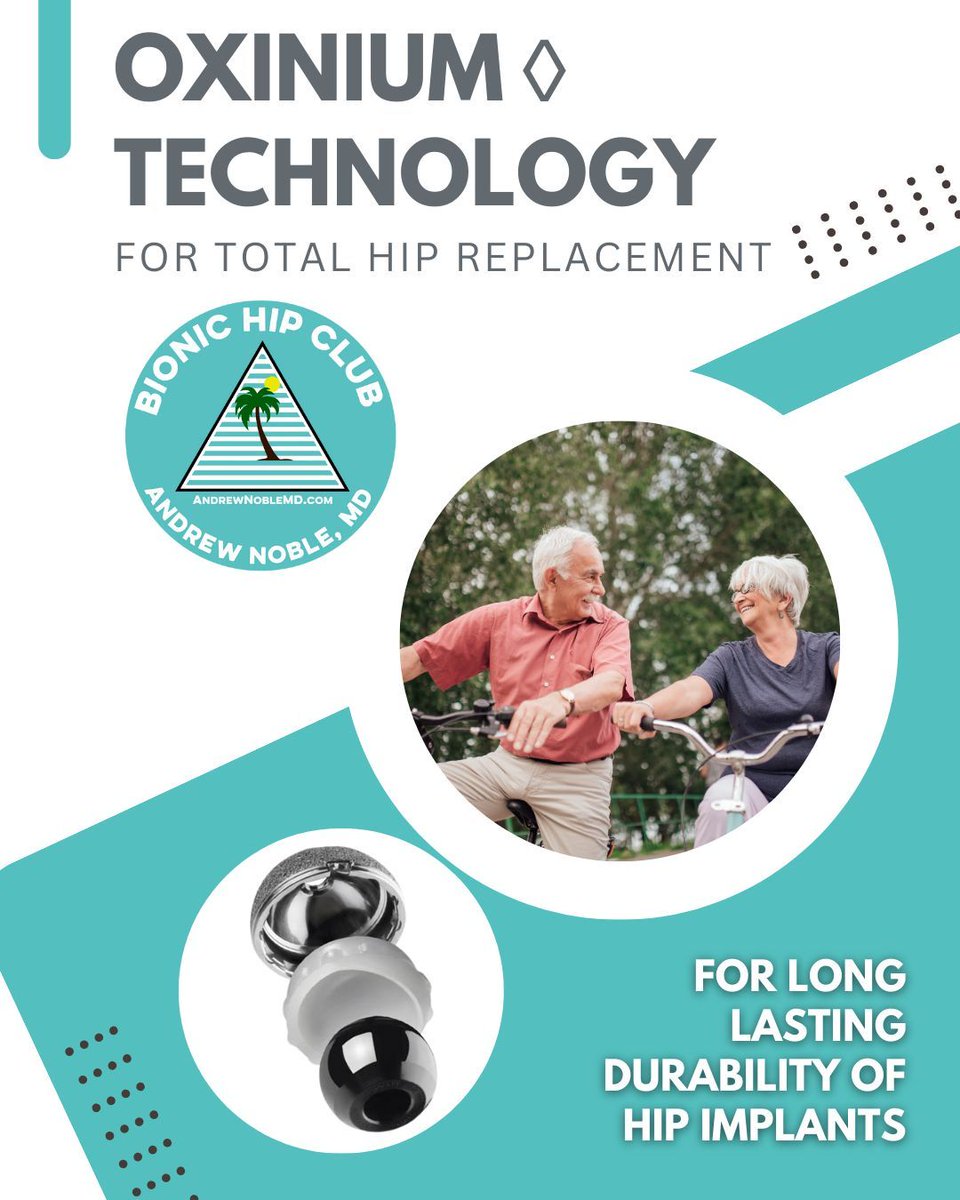 AndrewNobleMD's tweet image. ✨ Stronger, smoother, longer-lasting. OXINIUM◊ hip implants use advanced materials to reduce wear and improve durability — helping you move comfortably for years to come. #AndrewNobleMD #robotickneereplacement #palmbeachorthopaedicinstitute #PBOI #hiphealth #oxinium #verilast