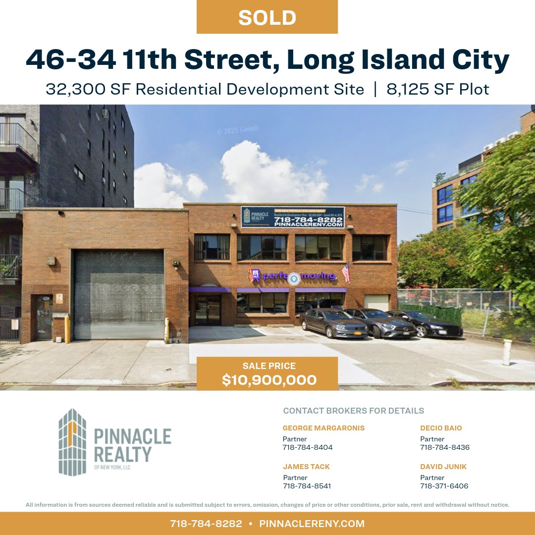 pinnaclereny's tweet image. 📢 Just Sold in Long Island City! 🏙️

✅ 8,125 SF Plot
✅ 32,300 Buildable SF
✅ Prime Development Site in LIC

A major transaction in one of NYC’s fastest-growing neighborhoods! 🚀 LIC continues to shine as a hub for investment and development.

#JustSold #DevelopmentSite #PRNY
