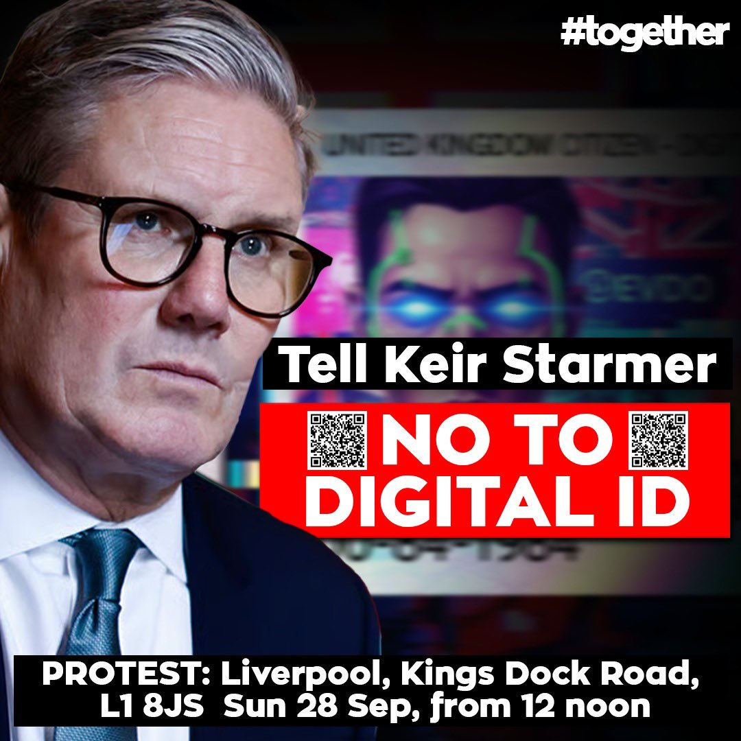 We must ALL stand against Digital ID #Together!

Please Share this graphic far and wide!

Contact your MP: together.eaction.org.uk/notodigitalid