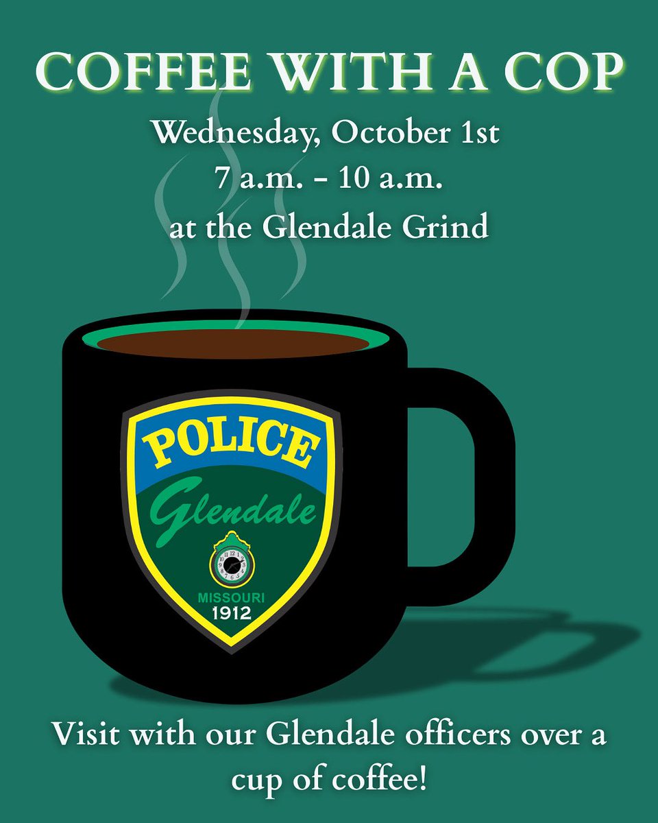Come join us for some coffee &amp; conversation on Wednesday, October 1st from 7-10 a.m. at the Glendale Grind.