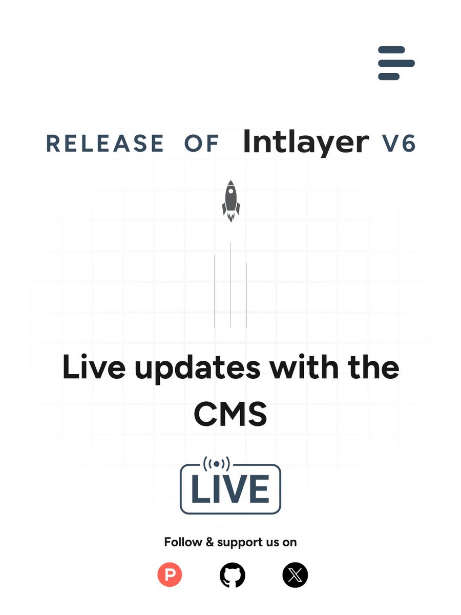 Intlayer_org's tweet image. 🚀 Intlayer v6 is live!

No redeploys needed.
With live updates with the CMS, your content refreshes automatically in production.

⭐ Support us on GitHub → Link in Bio

#Intlayer #v6 #opensource #i18n #devtools #internationalization #webdev
