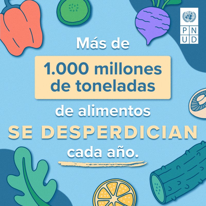¿Sabías que cada año se desperdician más de mil millones de toneladas de alimentos?

Esto genera entre el 8 % y el 10 % de las emisiones globales de gases de efecto invernadero.

Debemos repensar como lograr el #NoDesperdicio de alimentos: go.undp.org/wht

#DíaPDA