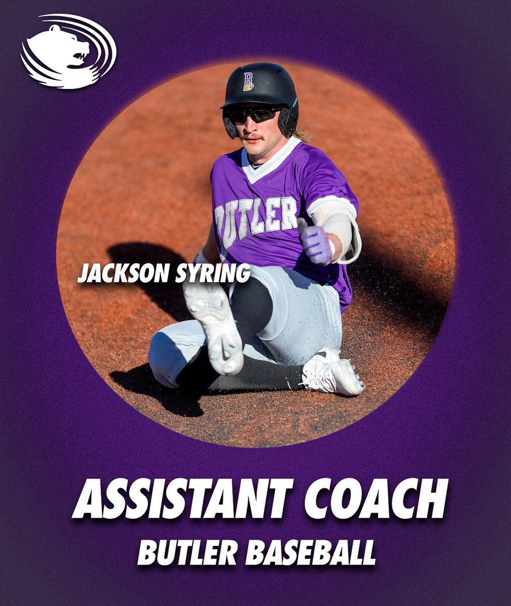 Butler Grizzlies (@butlergrizzlies) on Twitter photo New addition to the Grizzly staffβΌοΈ
Butler Baseball adds Butler alum and NAIA National Champion Jackson Syring to the staff!π₯
#roargrizzπ» New addition to the Grizzly staffβΌοΈ
Butler Baseball adds Butler alum and NAIA National Champion Jackson Syring to the staff!π₯
#roargrizzπ»