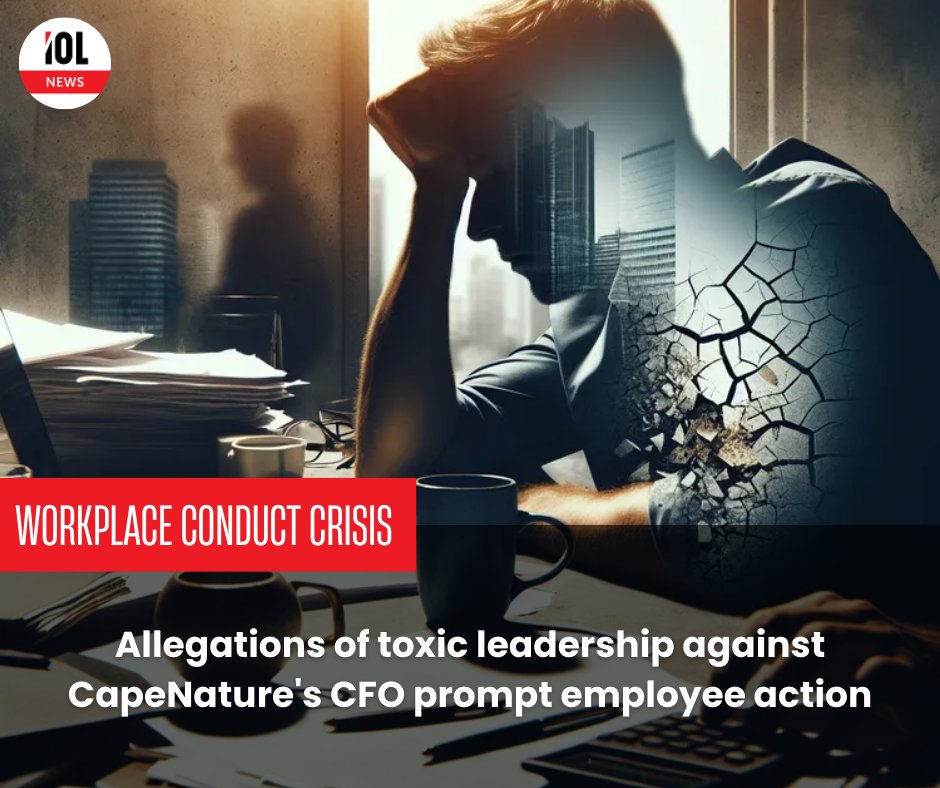 IOL's tweet image. CapeNature CFO, CIO accused of bullying, discrimination by employees
#CapeNature #WorkplaceBullying #DiscriminationAllegations #AbuseOfPower
Read on tinyurl.com/2s43bzpc