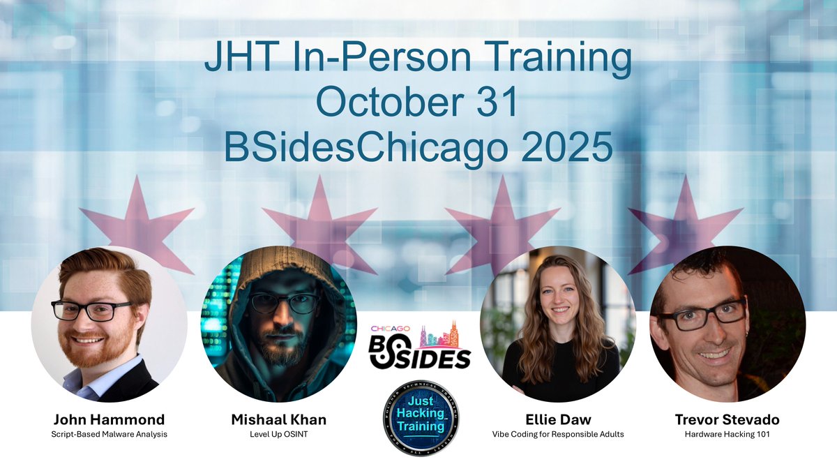 JustHackingHQ's tweet image. 📣 Live Training Oct 31📣 &quot;Vibe Coding for Responsible Adults&quot; Solo AI projects are fun, but I need team efficiency for production code at work. Help! events.humanitix.com/bsideschicago-… 💸 Get 10% Off!

There’s nothing wrong with using AI for individual help, but we’ve all seen the horror…