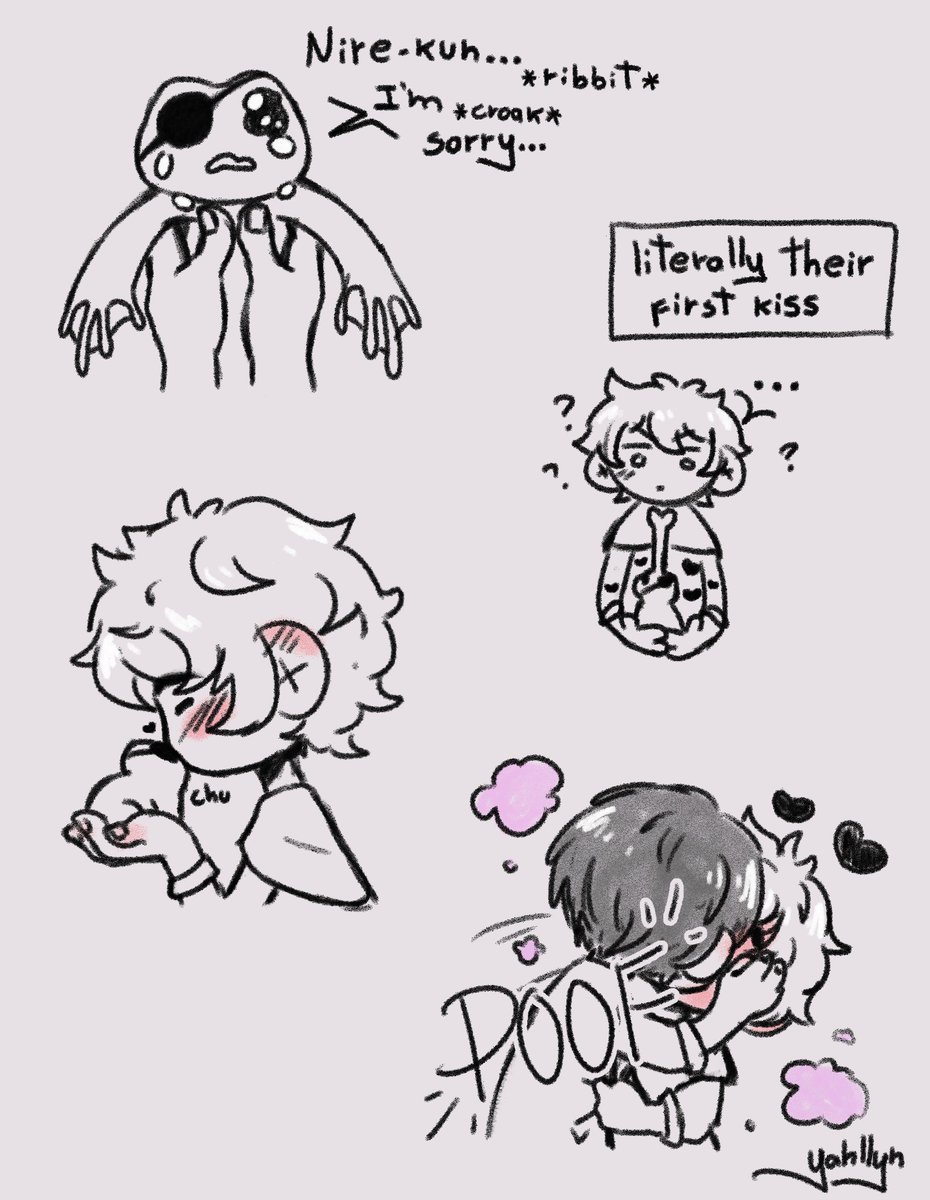 Day 4 - First Kiss  🫖📒

Prince AU where they were in love with each other for a while and recently started dating, but had never gotten the opportunitykiss. One day, Suo appears with a curse and well, well now they had their second fourth tenth.....
#Suonireiweek2025 #suonirei