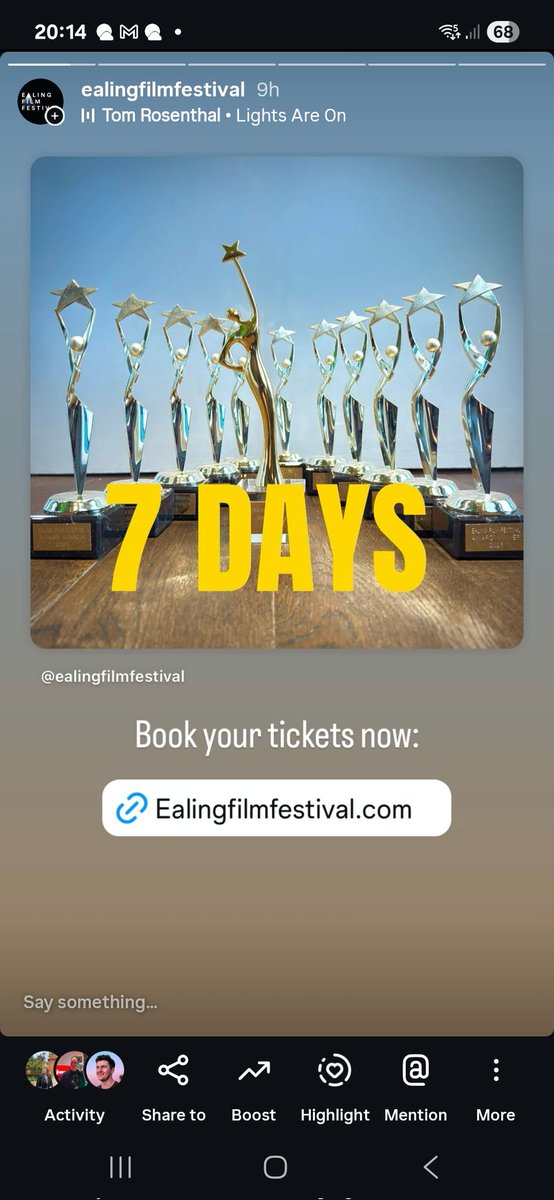The ⏰️ is ticking! It's opening one week from today!!!
Day 1 of #EFF2025 <a href="/ActOne_Cinema/">ActOne Cinema & Café</a> is already sold out. 
So, get your tickets for Friday 3rd  October and Saturday 4th ...NOW! 
See some great short films and hear from top industry people.