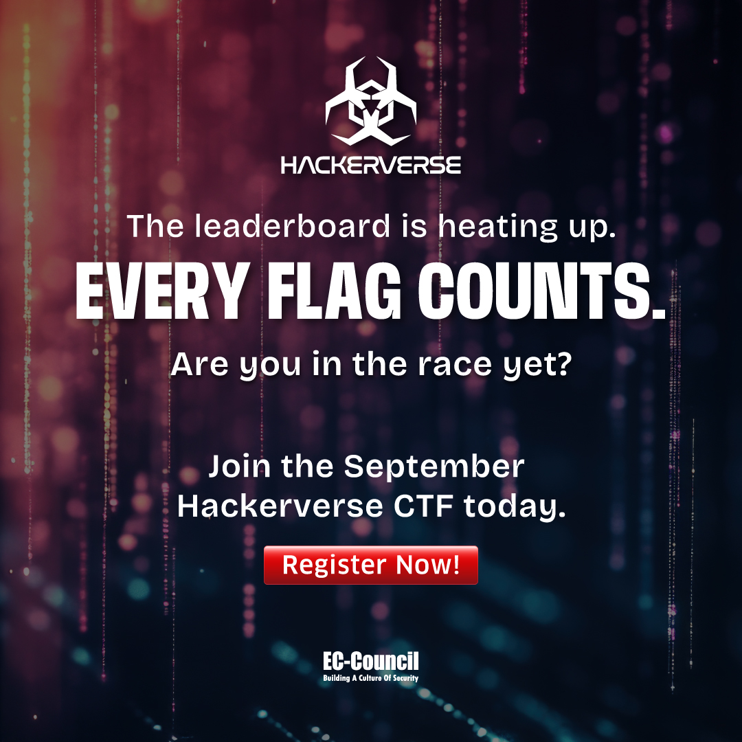 hackerverse_ecc's tweet image. One shot is all it takes. 🎯

The September Hackerverse CTF leaderboard is waiting — but only the fastest and sharpest will claim the top.

Are you ready to compete?
🔗 Register now: buff.ly/4ijRWG6 

#eccouncil #hackerverse #hackerversectf #monthlyctf #ctf