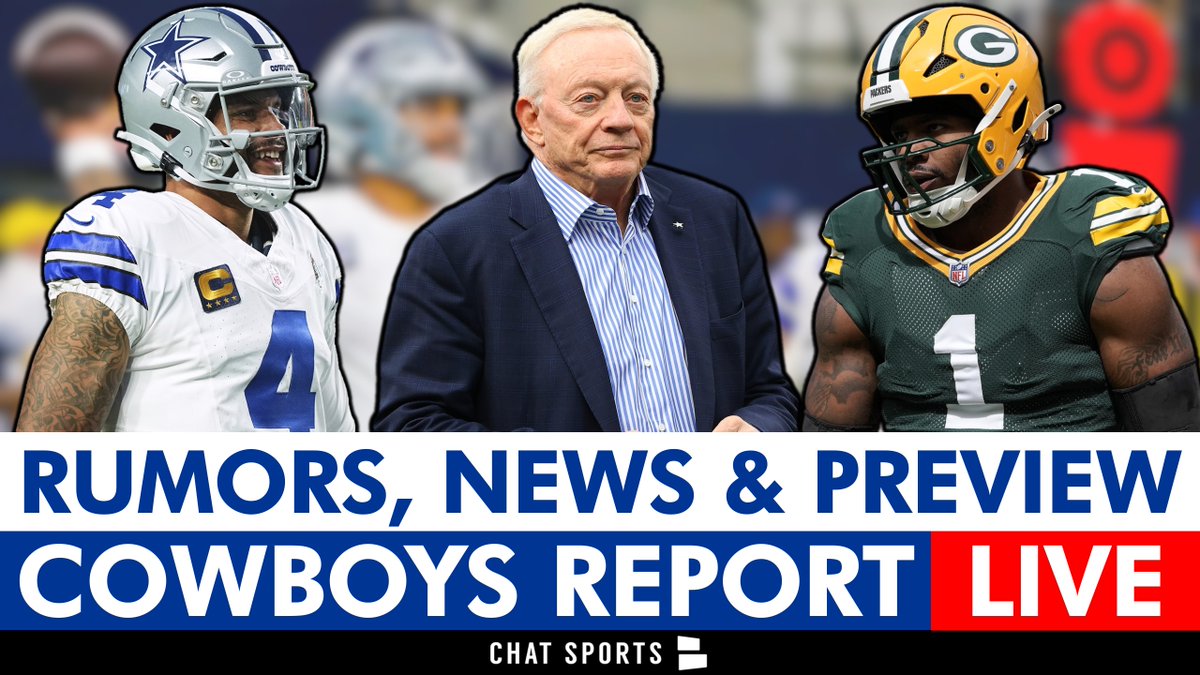 Back LIVE on the Cowboys Report! 

- Cowboys News
- Jerry Jones' trade comments
- Mailbag
- More Cowboys vs. Packers preview talk!

WATCH: youtube.com/live/kKlHc0wXm…

<a href="/ChatSports/">Chat Sports</a> <a href="/aydenparece/">Ayden Parece</a>