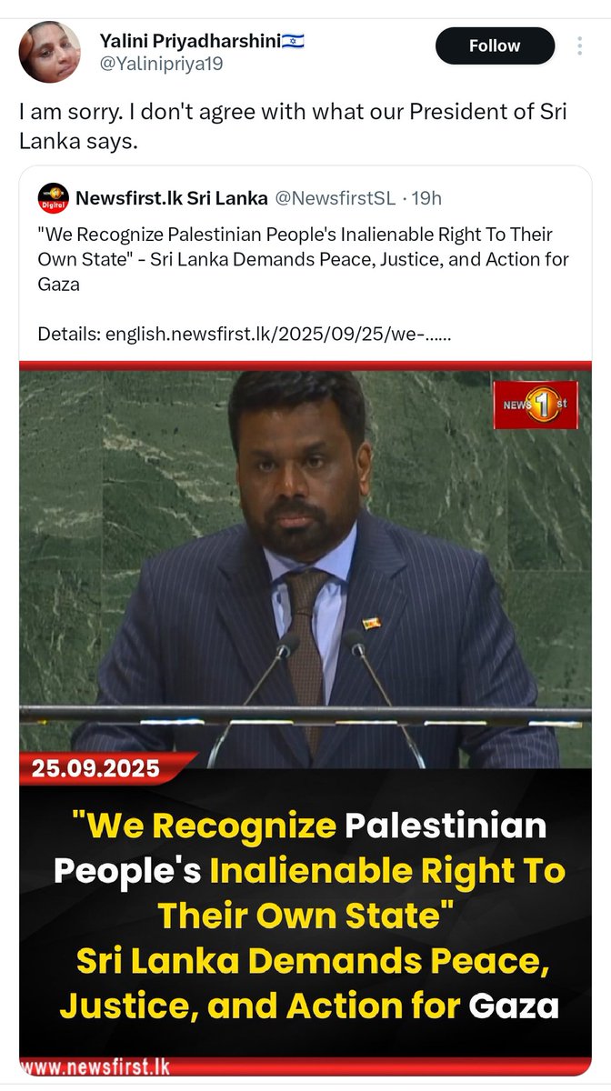nomadic_sanjee's tweet photo. Troll alert Twitter #LKA
New account @Yalinipriya19 from September 2025. Zionist. Look at the followers.
Also a follower of the US Far Right.
#TrollAccounts
#SockPuppetAccounts
#SriLanka https://t.co/hwI254GmRt