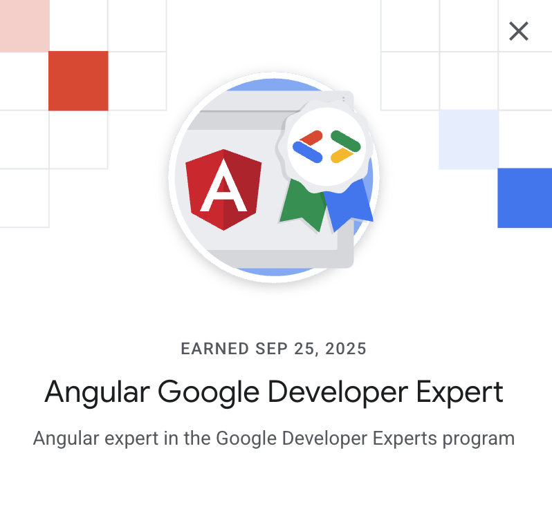 oidacra's tweet image. 🎉 ¡Hoy oficialmente me convertí en Google Developer Expert (GDE) en @angular !
Agradecido por este reconocimiento y emocionado por seguir contribuyendo a la comunidad.
Gracias a @nicobytes y a @marktechson
#Angular #GoogleDeveloperExpert #GDE