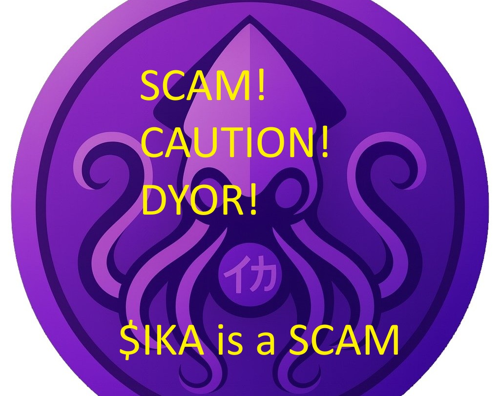 CryptoAlerting's tweet image. $IKA is from known scammers. You will be taken advantage of.

🛑 Don't buy @KaijinIka 🚩

Scam contract: 0x9fa192F485c2edbFF420e068854b4d476d454FC7