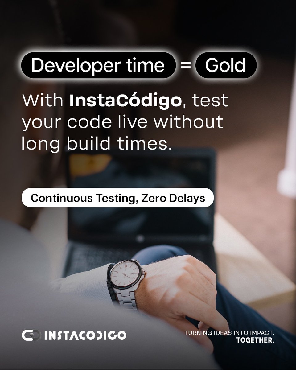 instacodigo's tweet image. Skip the wait. 
🚀 Test your code live with InstaCódigo and iterate faster than ever. Continuous testing, zero delays.
👉 Get started now: instacodigo.com/contactus
 #DevLife #FastTesting #InstaCódigo