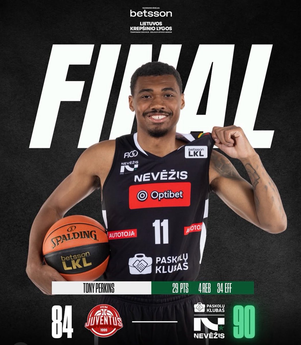 Tony Perkins with a big game today! 

He is playing for BC Nevėžis of the Lithuanian first division in his first professional season🇱🇹