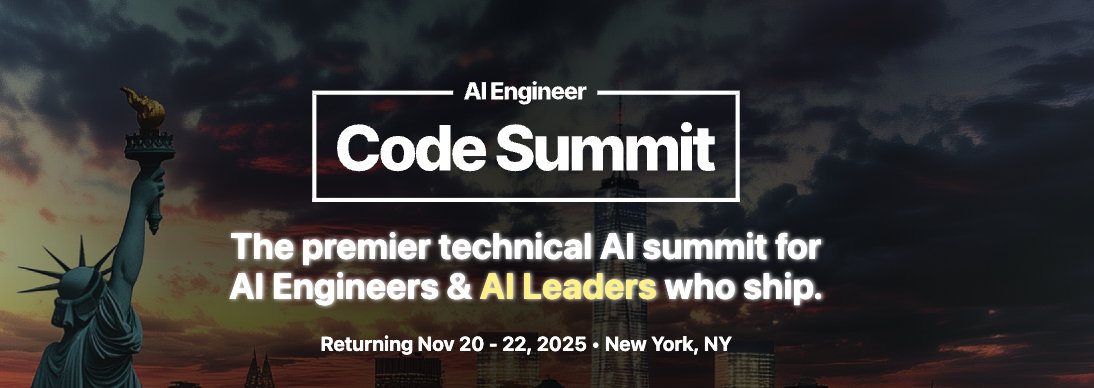 I'll be in NYC for the AI Engineer Code Summit (hosted by <a href="/swyx/">swyx</a> ) in November. 

Would love to collab &amp; chop it up with anyone who is also attending!