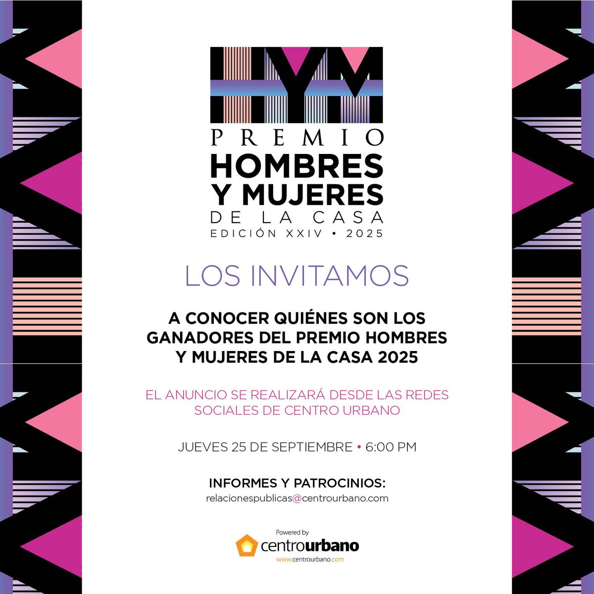 PeriodicoMiCasa's tweet photo. 📢 ¡Es hoy...es hoy! 📢

A las ⏰ 6:00 pm anunciaremos quiénes son los ganadores del #PremioHyM 2025 🏆

🚨¡No olvides estar al pendiente de las redes sociales de @CentroUrbano! 🚨

Informes y patrocinios 📲 554377 0654
💻relacionespublicas@centrourbano.com https://t.co/PZ87UY8vdN