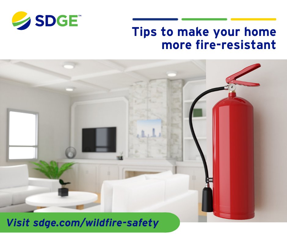 San Diego community members! As a wildfire safety tip, keep fire extinguishers, tools and long garden hoses on hand and make sure your address is visible from the road. Learn more wildfire safety tips at sdge.com/Wildfire-Safety. #sdge #SDGEassist