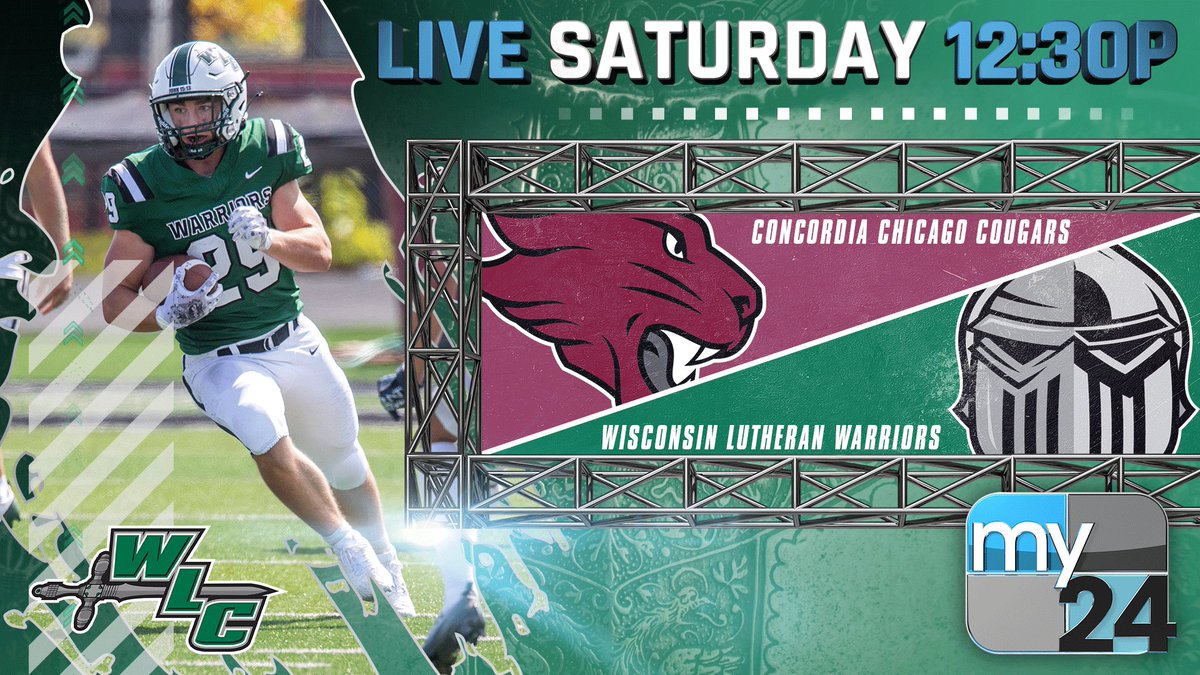 My24Milwaukee (@my24milwaukee) on Twitter photo #ArmorUp for another battle on the gridiron! <a href="/WLC_Football/">WLC Football</a> collides with the <a href="/CUChicago/">Concordia University Chicago</a> Cougars SATURDAY at 12:30P. 🏈 #ArmorUp for another battle on the gridiron! <a href="/WLC_Football/">WLC Football</a> collides with the <a href="/CUChicago/">Concordia University Chicago</a> Cougars SATURDAY at 12:30P. 🏈