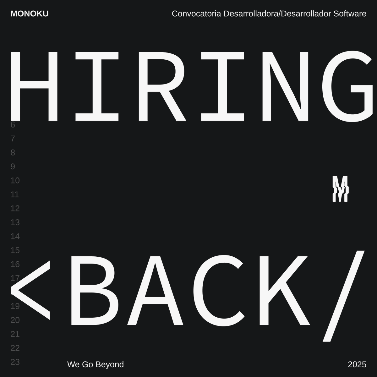En Monoku buscamos un/a Backend Developer que quiera transformar ideas en soluciones reales.
🌍 Trabajo remoto, equipo latinoamericano, proyectos que dejan huella.
Postúlate aquí 👉 jobs.monoku.com/backend
#RemoteWork #RemoteJobs #HiringNow