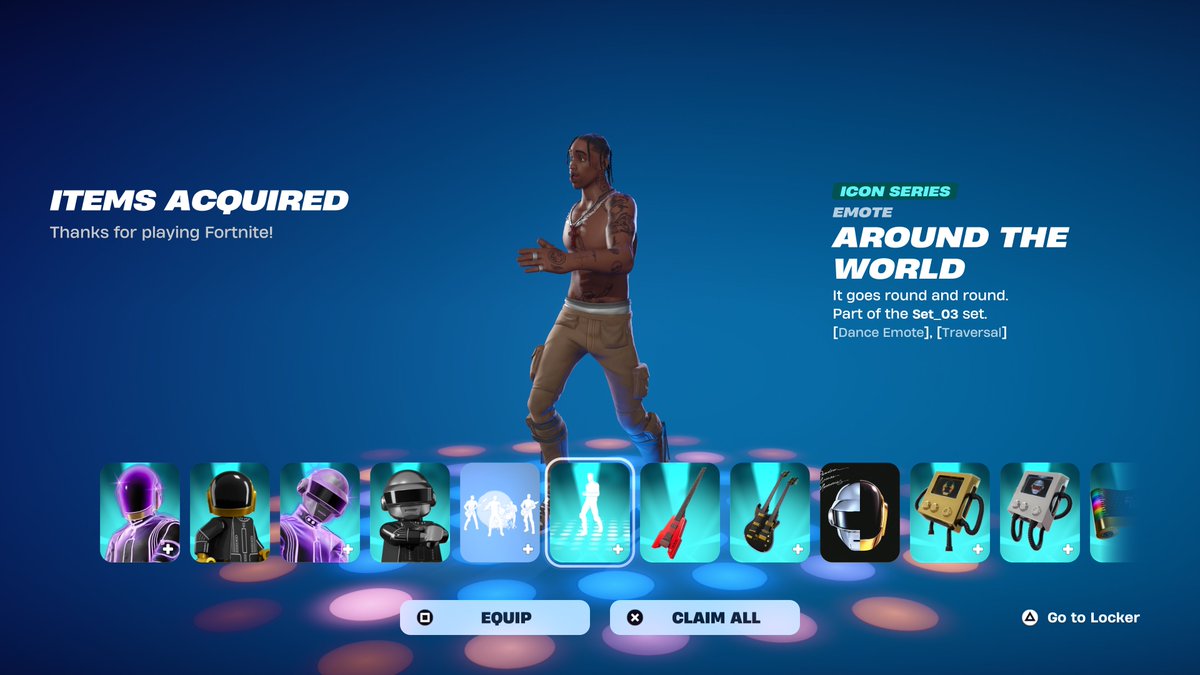 Fortnite Daft Punk Around The World Emote Giveaway 🎁

To Enter: 
❤️♻️ LIKE &amp; RETWEET
📲 FOLLOW <a href="/FortniteFNLK/">Fortnite Leaks 🕜</a> <a href="/braniyt/">brani</a> 
🛑 SUBSCRIBE youtube.com/brani
🎙️JOIN DISCORD discord.gg/HtPVfVD
✅ COMMENT “DONE”

USE CODE ‘FNLK’ #ad