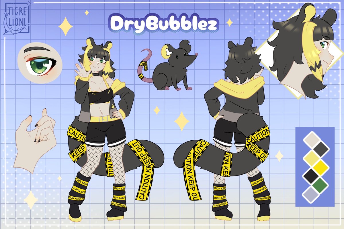 Hiii⋆✮ I'm DryBubblez, but you can call me Bubbles!
I'm a lovely raccoon girl who WILL ransack your dumpster. Don't worry, I probably don't have rabies♡

♡trashy gameplay, garbage humor, and various feral activities♡

⛓️💚Debut Oct 2nd⛓️💚

reference sheet: <a href="/Tigrelionl/">Tigrelionl•Live2D•Waitlist Open</a>
