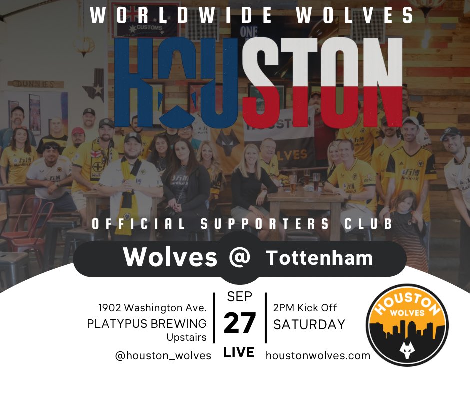 Houston_Wolves's tweet image. Us.

You.

The Wolves.

Saturday.

2PM

@Platypusbrewing